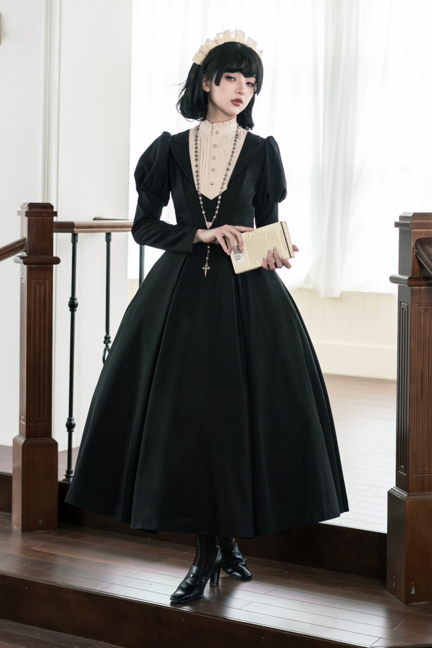 Chic Gothic Flare Long Lolita Dress