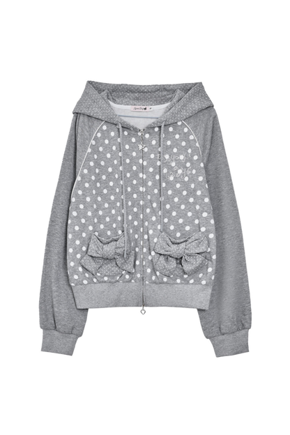 Y2K Dot Design Hoodie