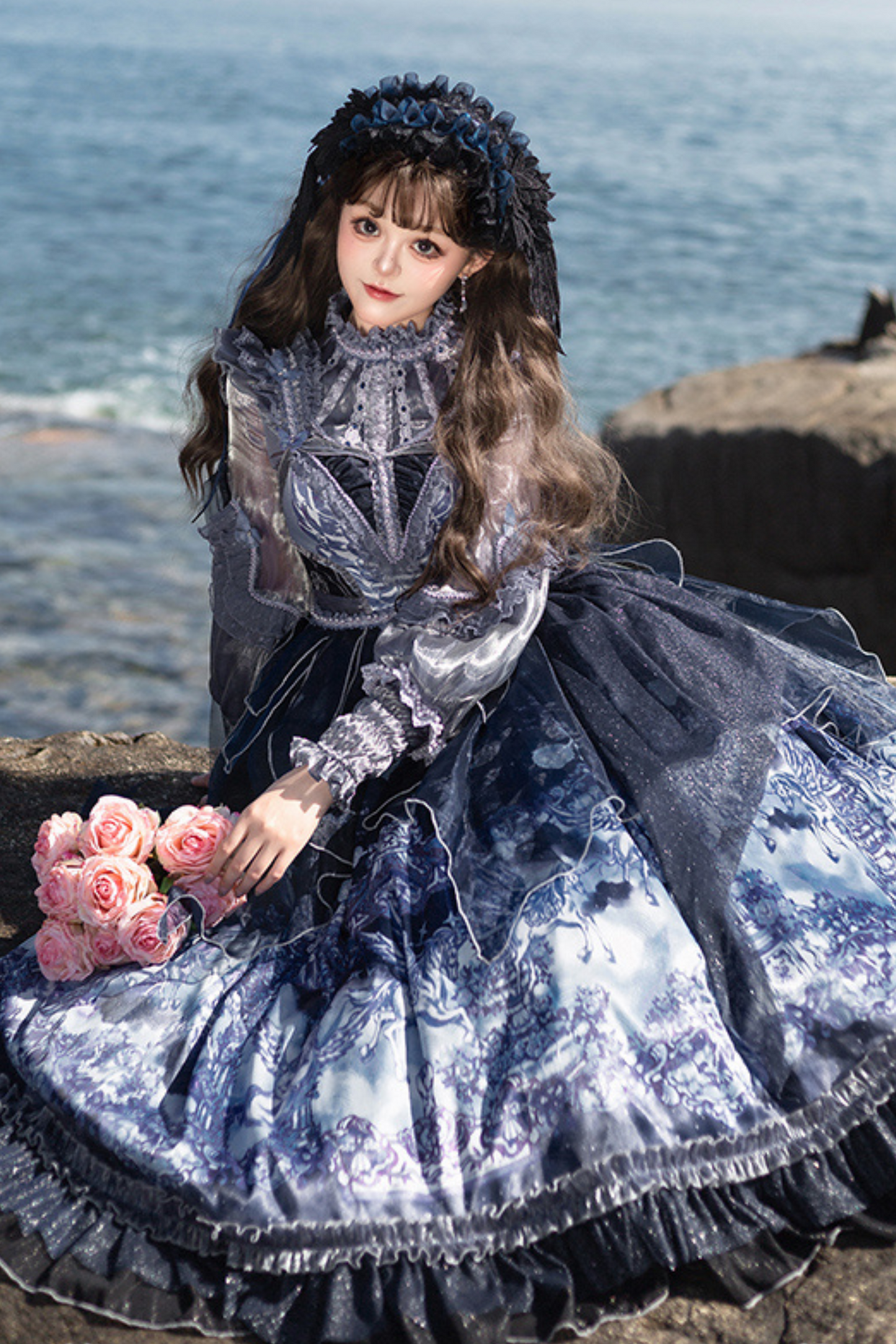 エンジェルガーデンブルーJSK+ルーズシャツ