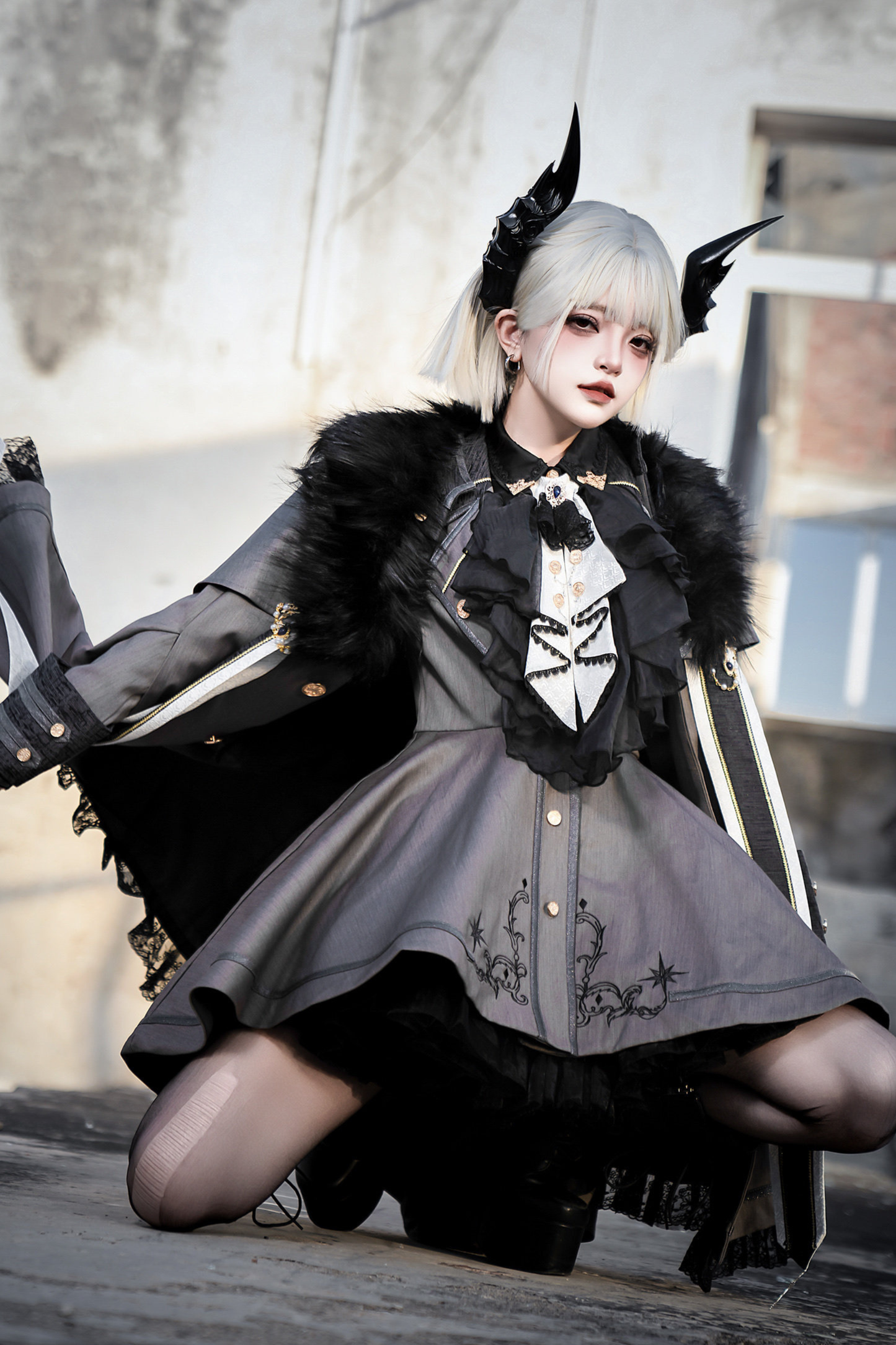 Fantasy Prince Army Coat + Cape + Shirt