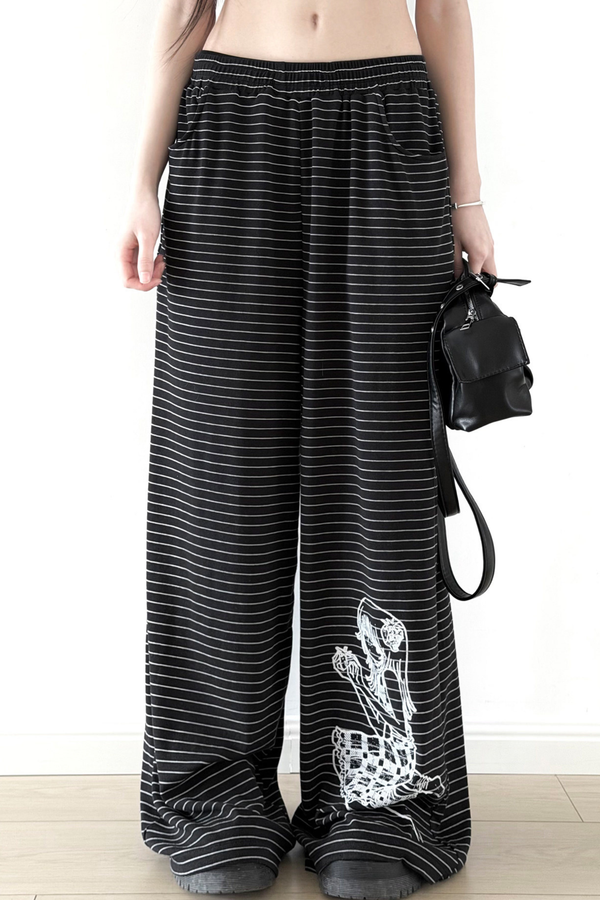 ワンショルダートップス+インナー+ルーズパンツ