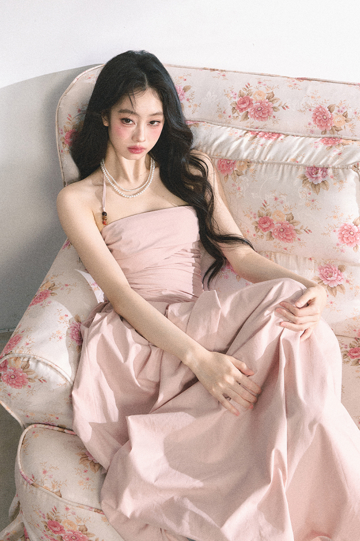 ホルターネックロングドレス