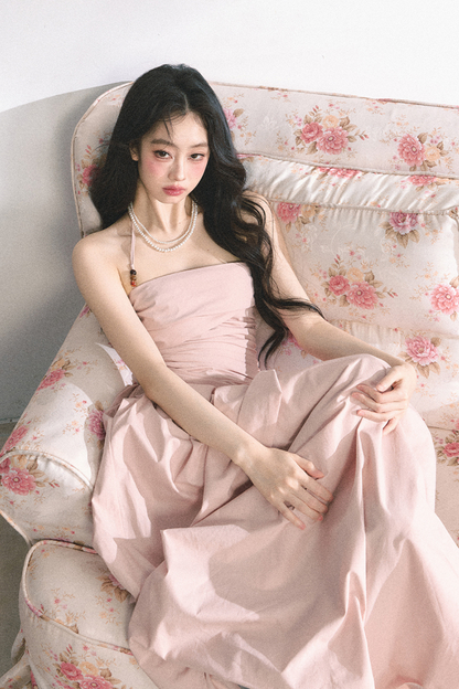 ホルターネックロングドレス