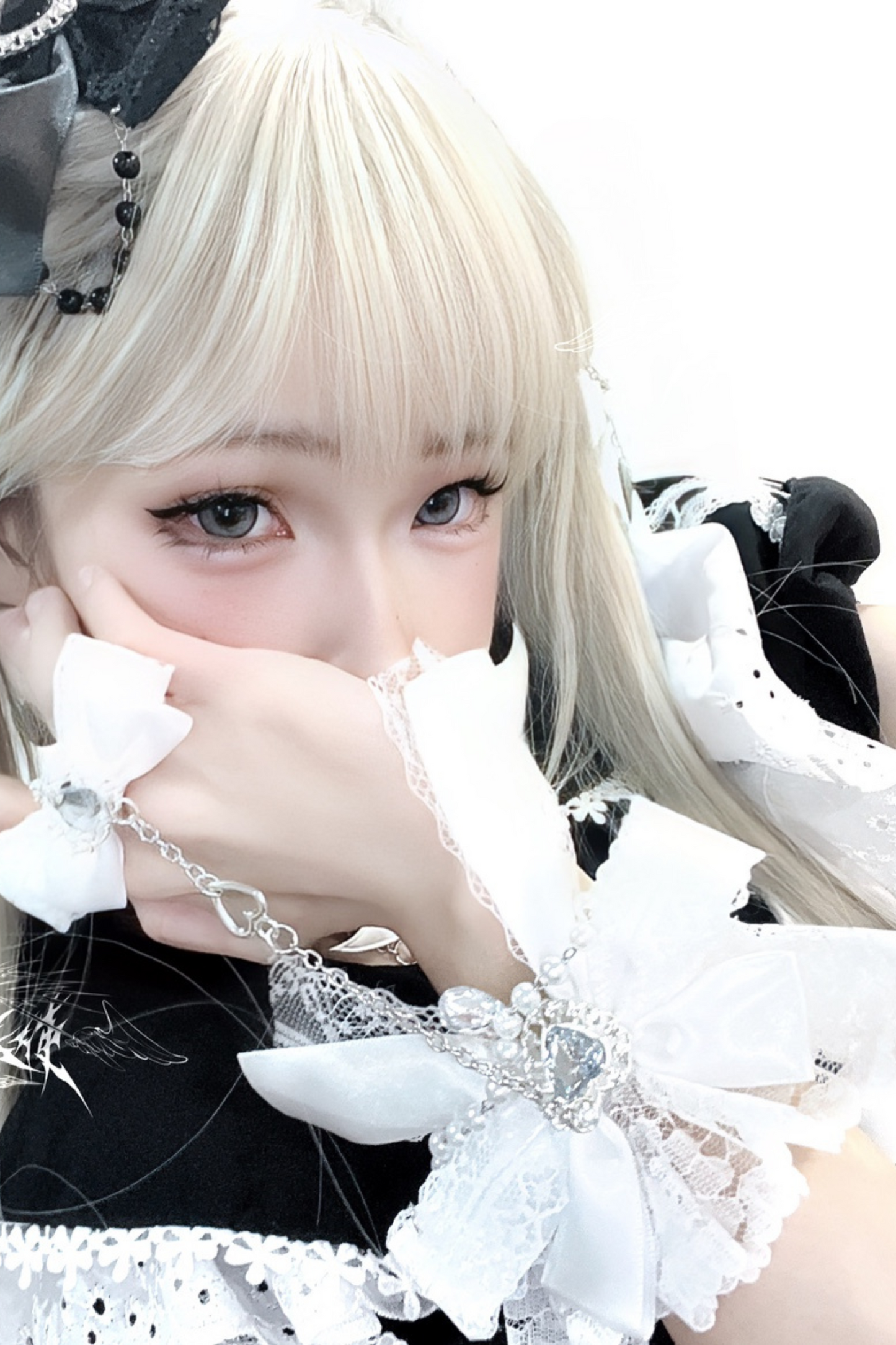 レースリボンサブカルクリップ