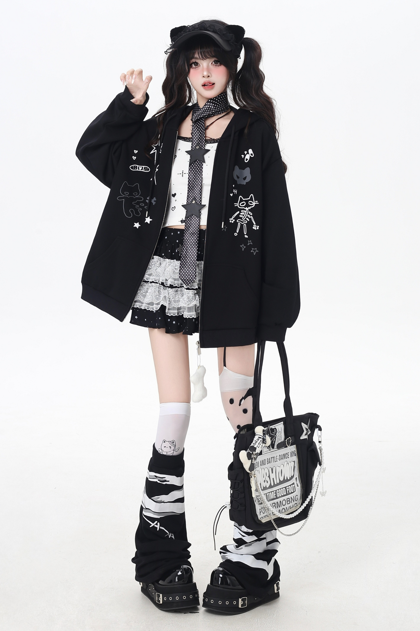 Cat Ear Hood Loose Sweatshirt Hoodie