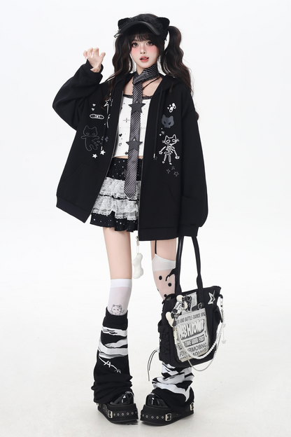 Cat Ear Hood Loose Sweatshirt Hoodie