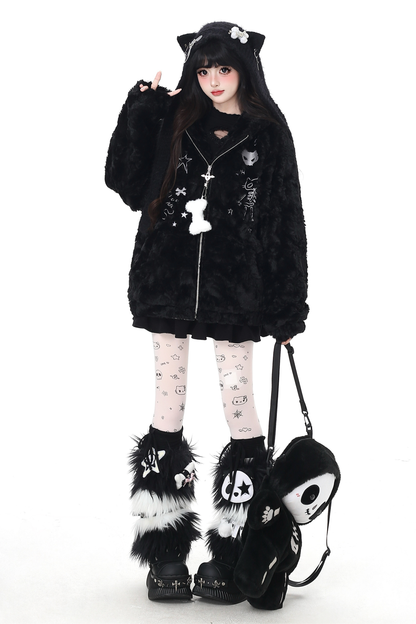 リボンキャットフードファージャケット