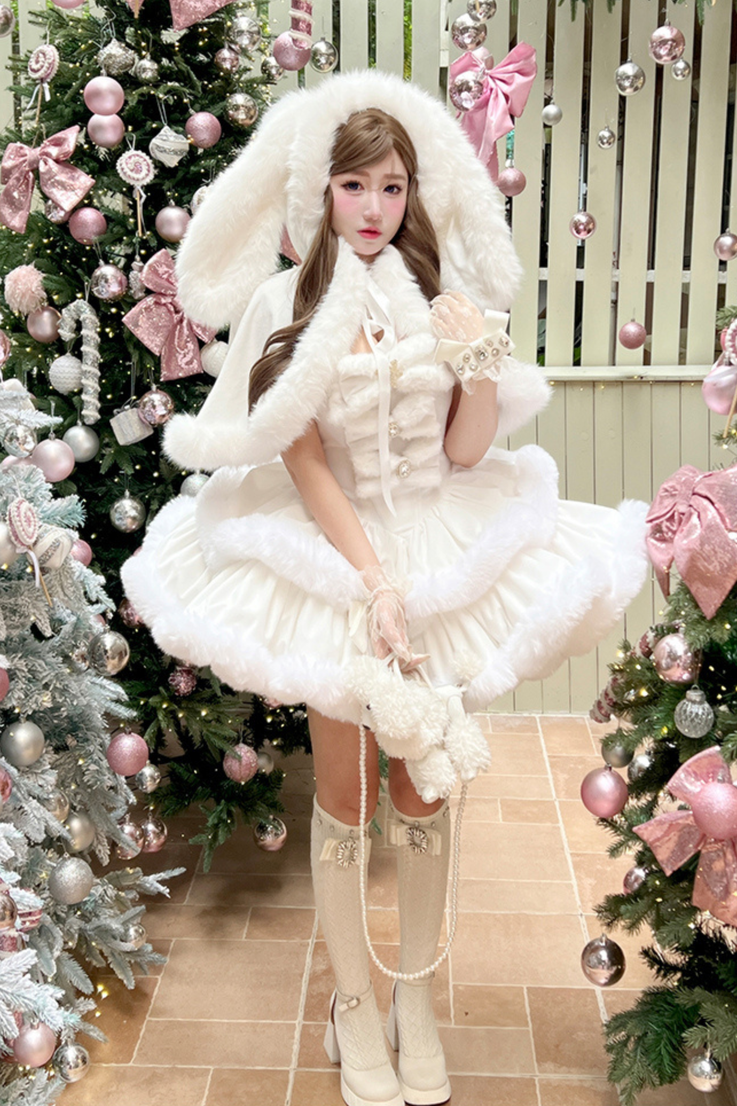 アンゴラファープリンセスドレス+ラビットマント+シアーテール