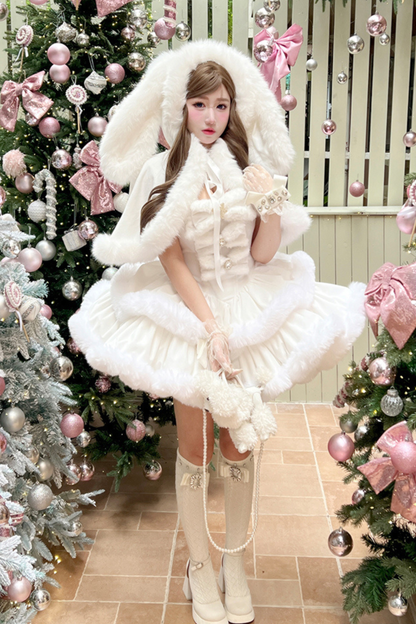 アンゴラファープリンセスドレス+ラビットマント+シアーテール