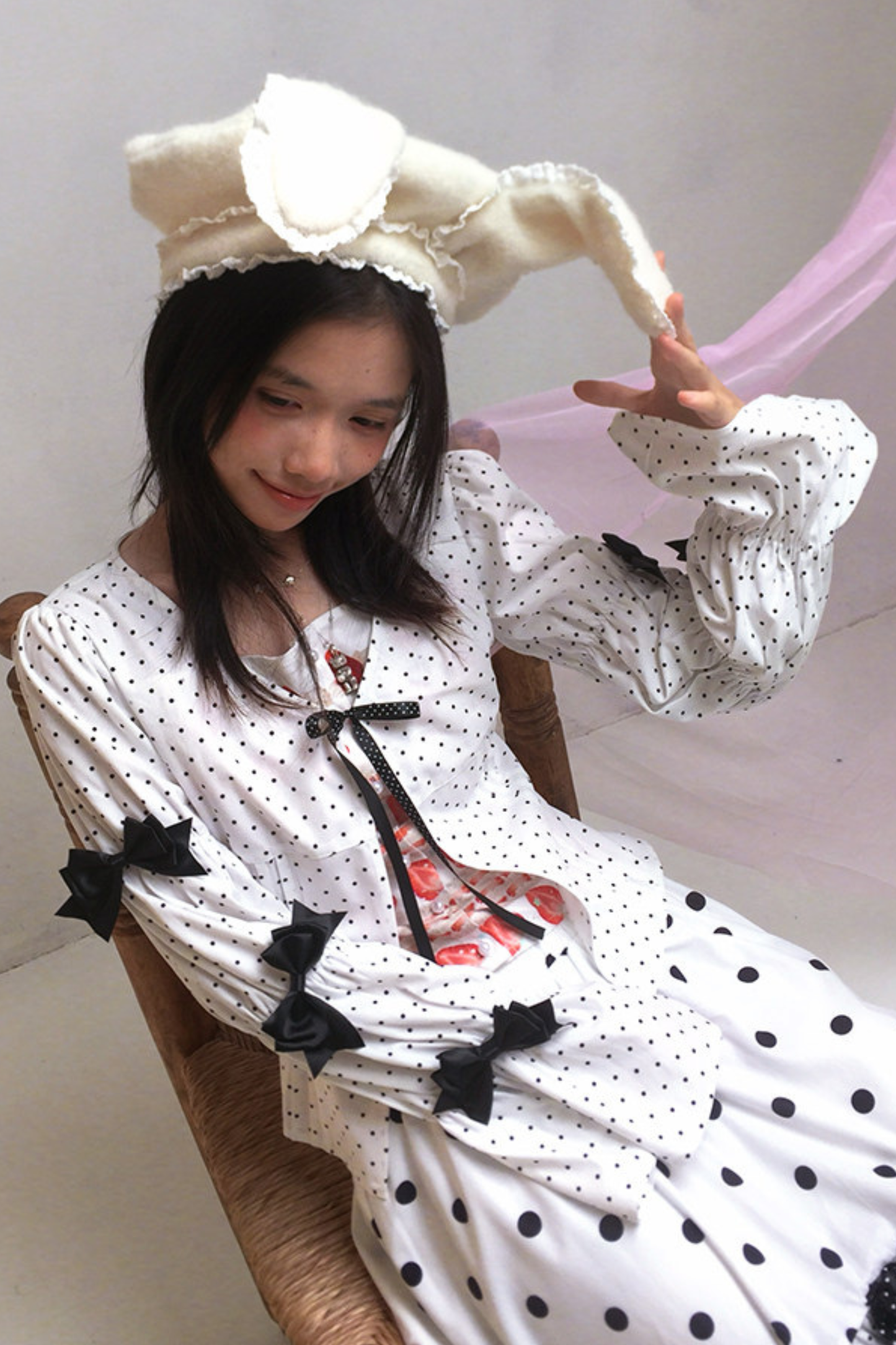 Polka Dot Plaid Blouse