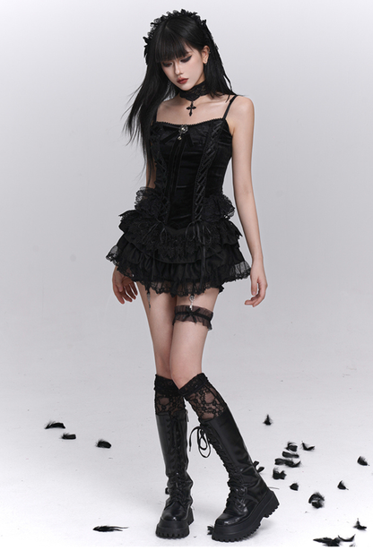 ゴーストガールゴシックパフィースカート＋キャミソール＋ショートアウター