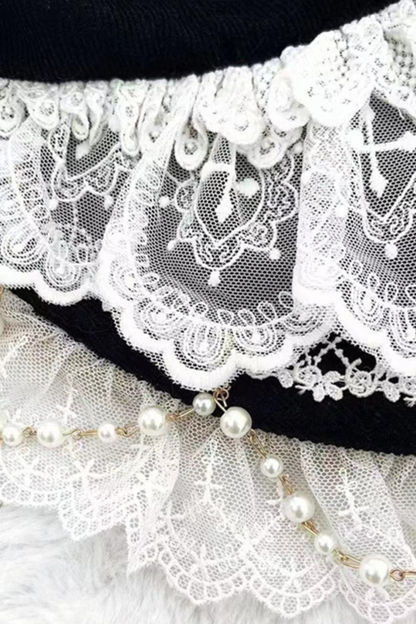 Gothic Doll Lace Jumperskirt + Bonnet + Shawl