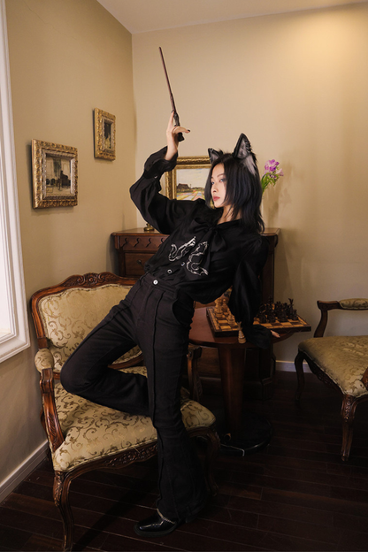 Chiffon Dark Elegant Shirt