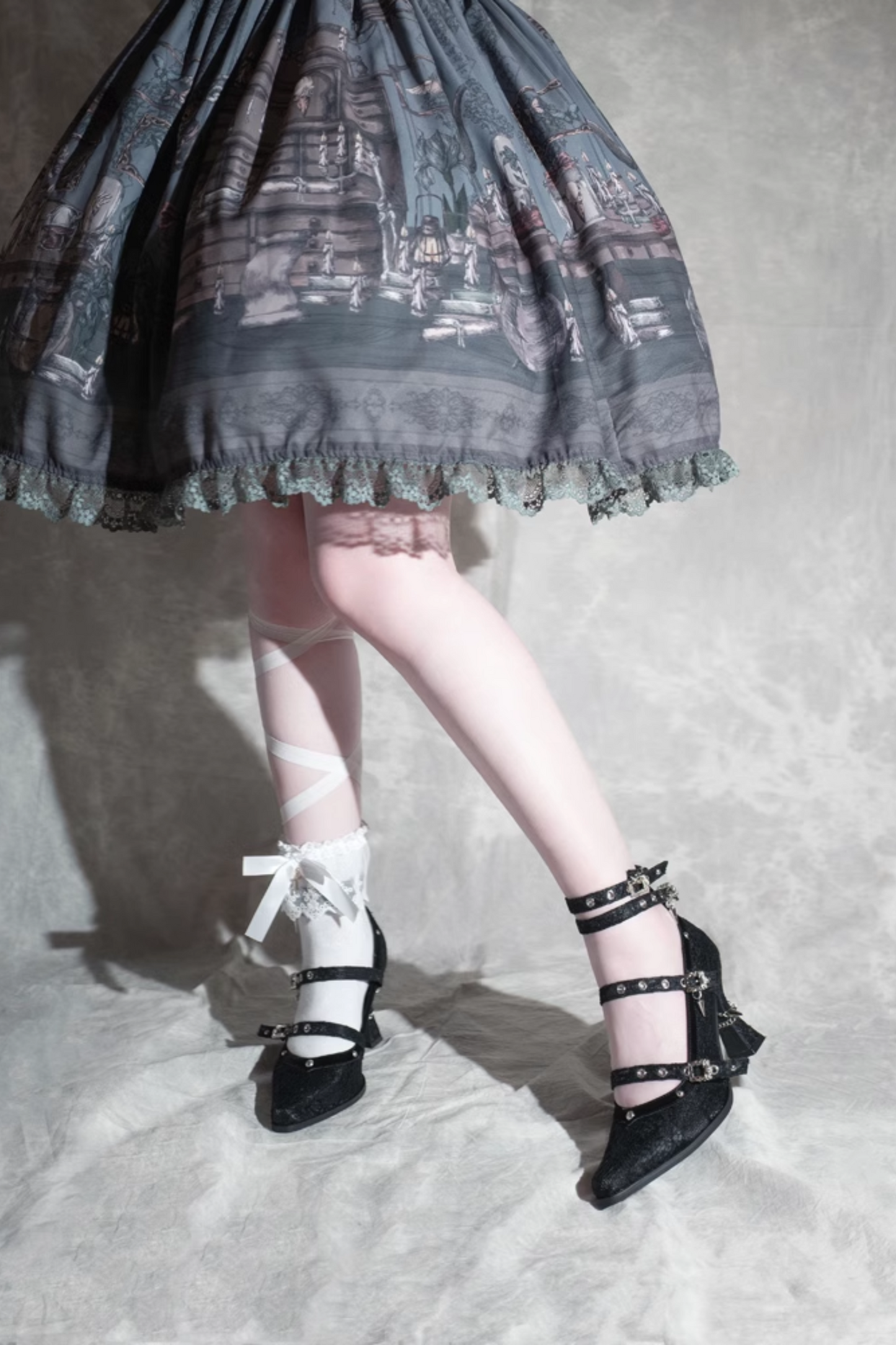 Retro Dark Subculture Gothic Heels