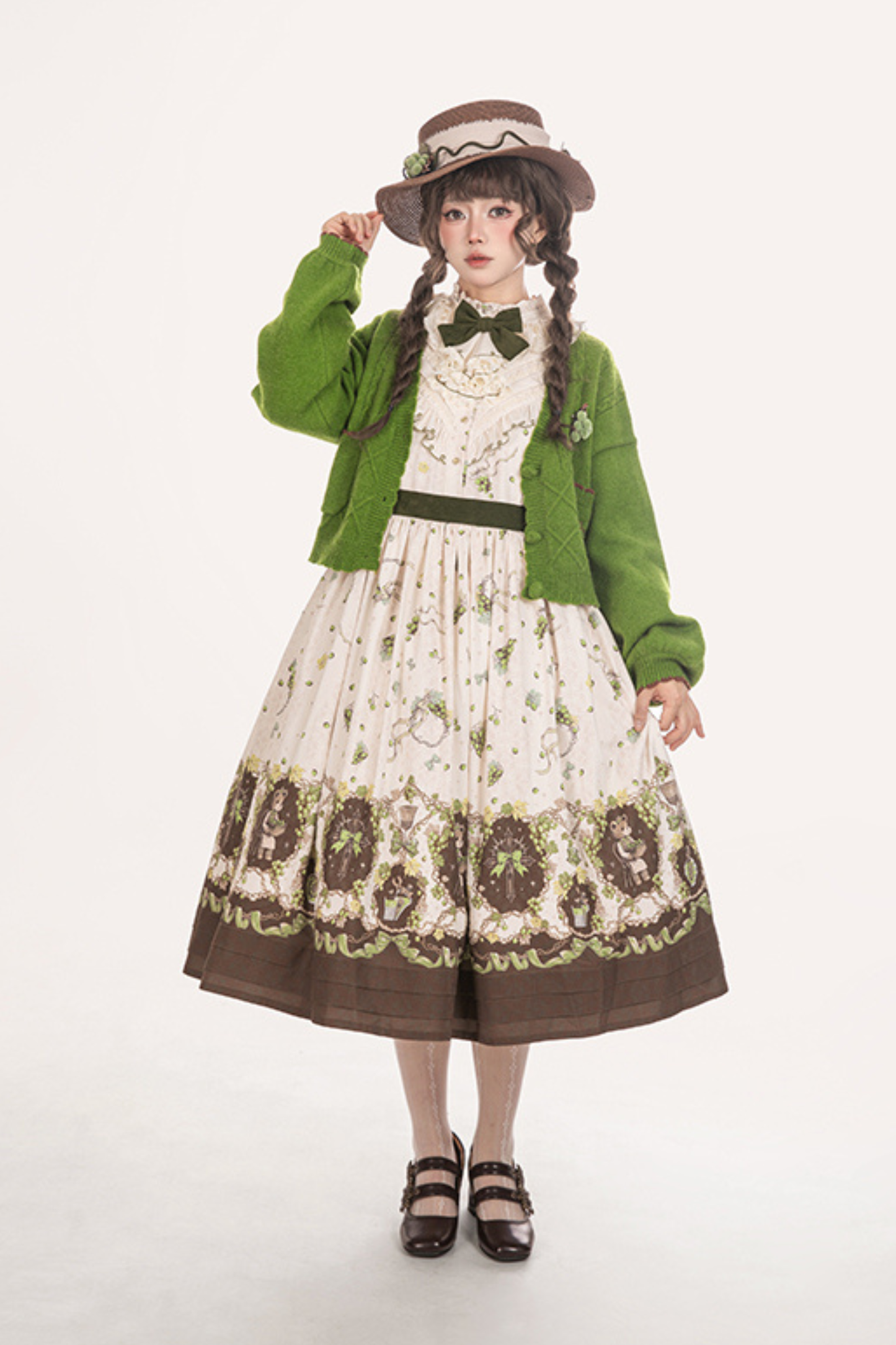 ワイナリーレトロベアロリータドレス