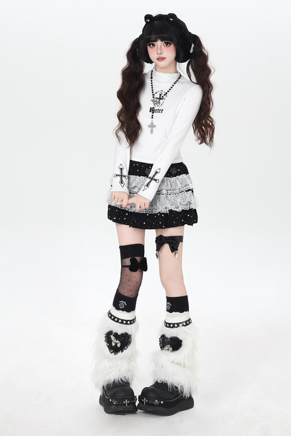 クロススリムタートルネックトップス