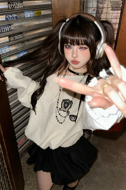 オフショルダースウェットワンピース