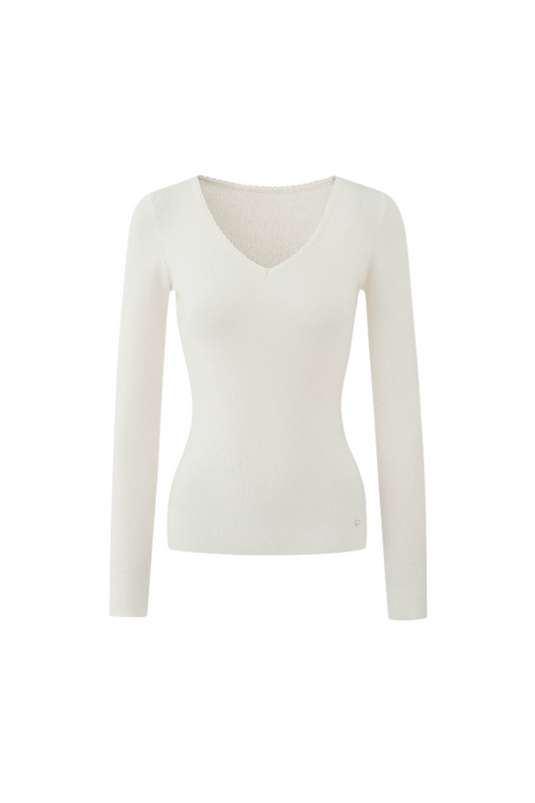 タイトスリムVネックトップス+ニットマーメイドスカート