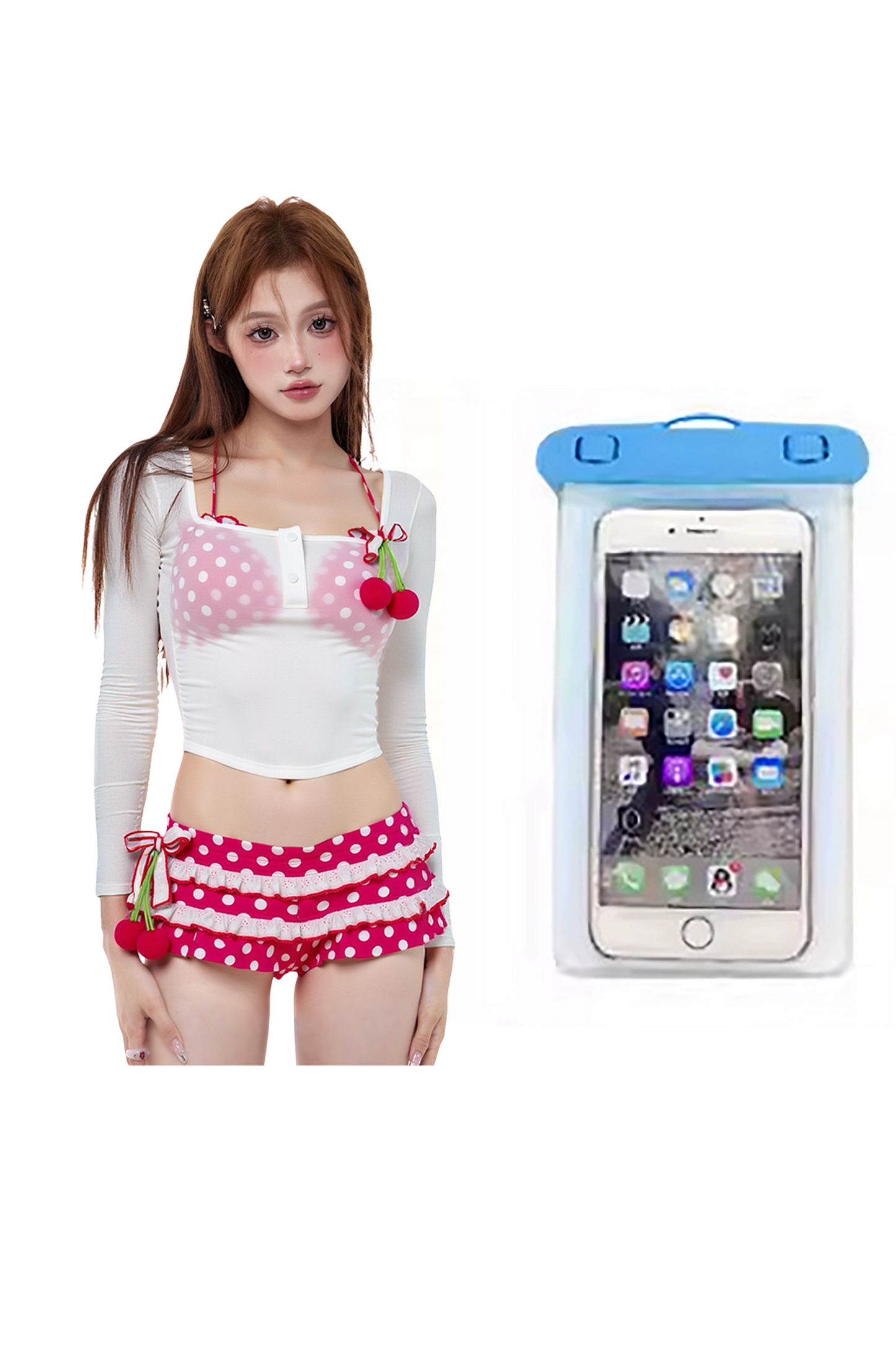 Cherry Hot Girl Swimsuit 3-Piece Set