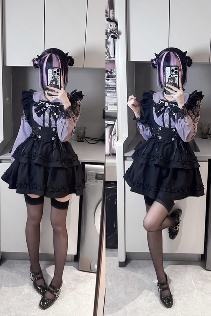 ドールシャツ+フリルサススカート