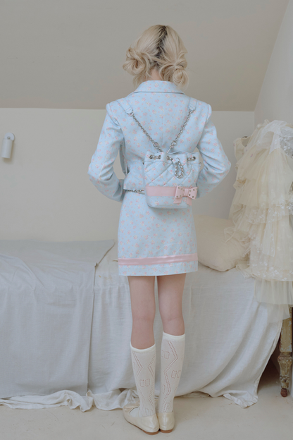 フローラルスイートリボンジャケット＋タイトスカート