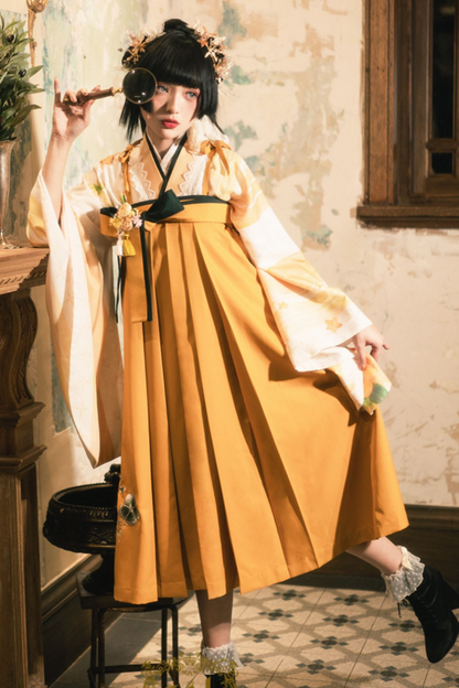 レトロ手毬和装トップス