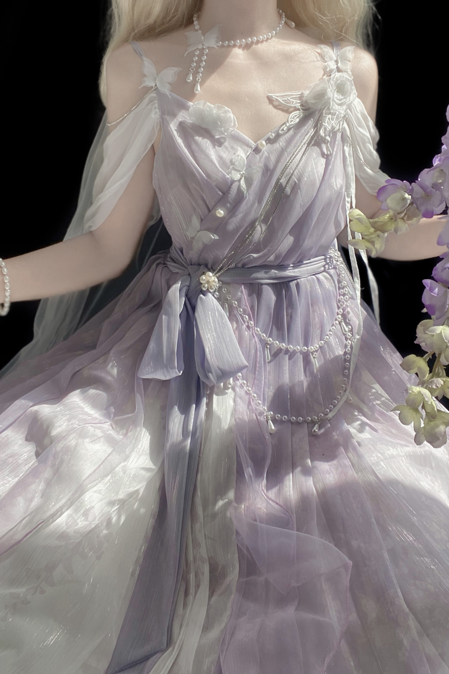 [Reservations] Sweet is Elegant Girly Dress + Shawl + Necklace