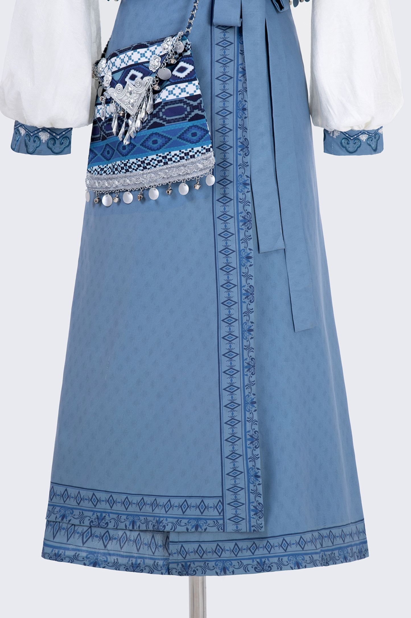 Weiyan Hulan ethnic vest + top + skirt + shoulder bag