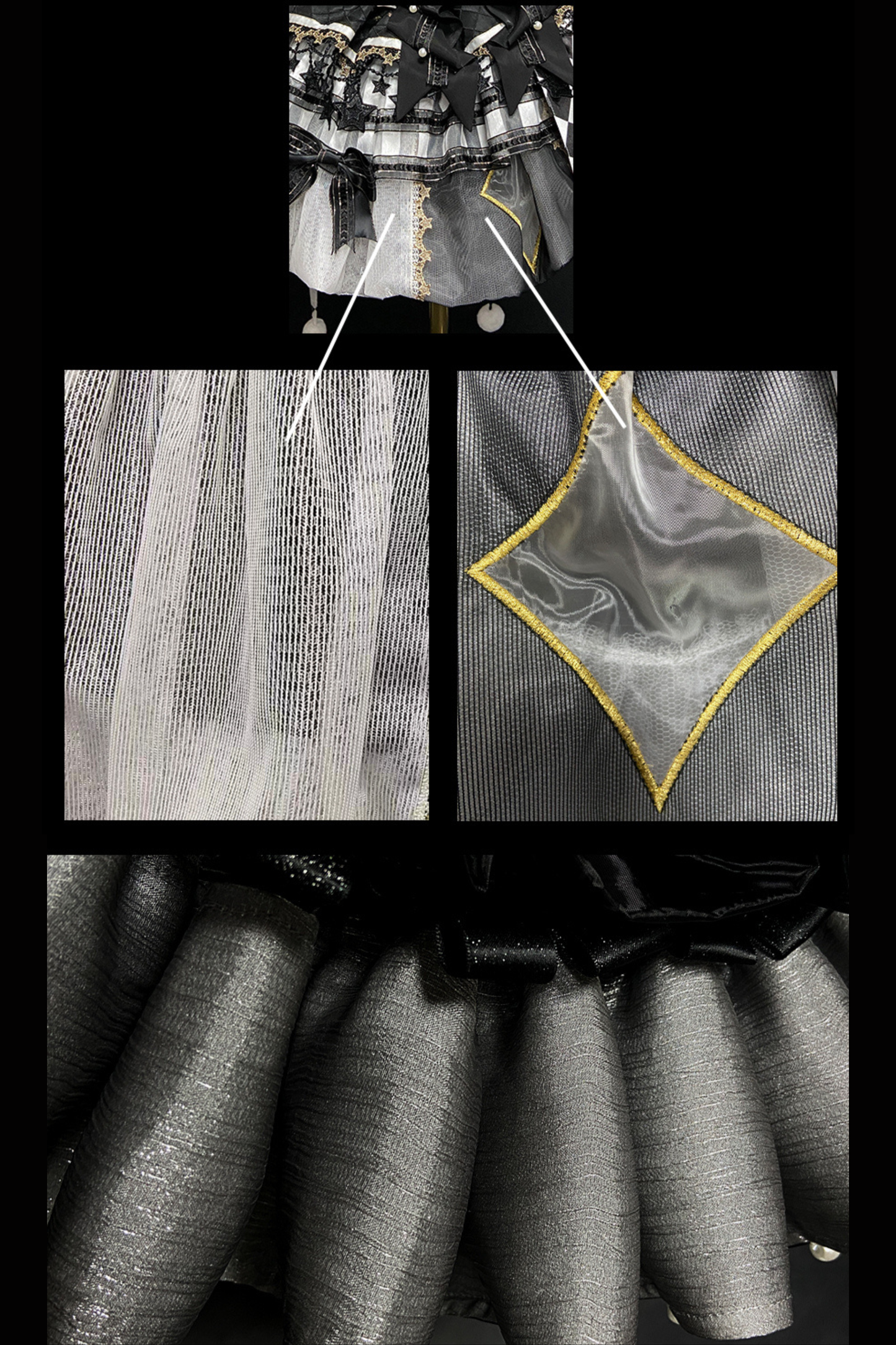 【12月26日予約締切】サーカスシリーズキングブラックアンドホワイトロリータピエロドレス＋フルセットA/B