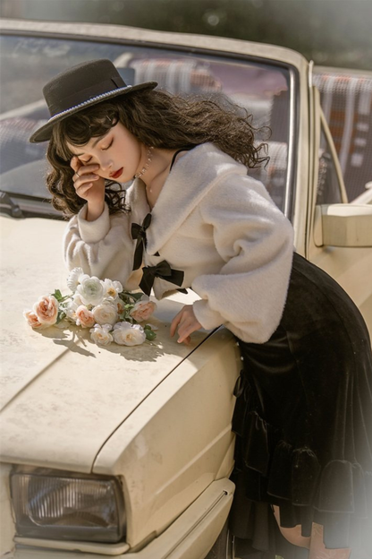 Mermaid Asymmetrical Camisole Dress + Ribbon Jacket