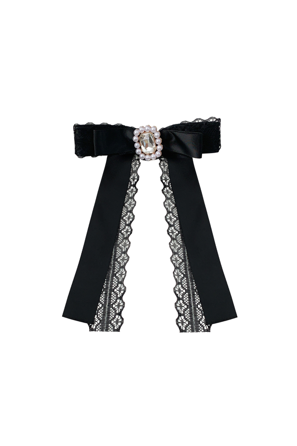 Chiffon Lace Shirt + Fishtail Skirt + Ribbon