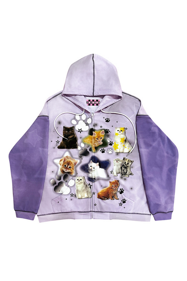 Colorful Cat Spray Art Sweatshirt