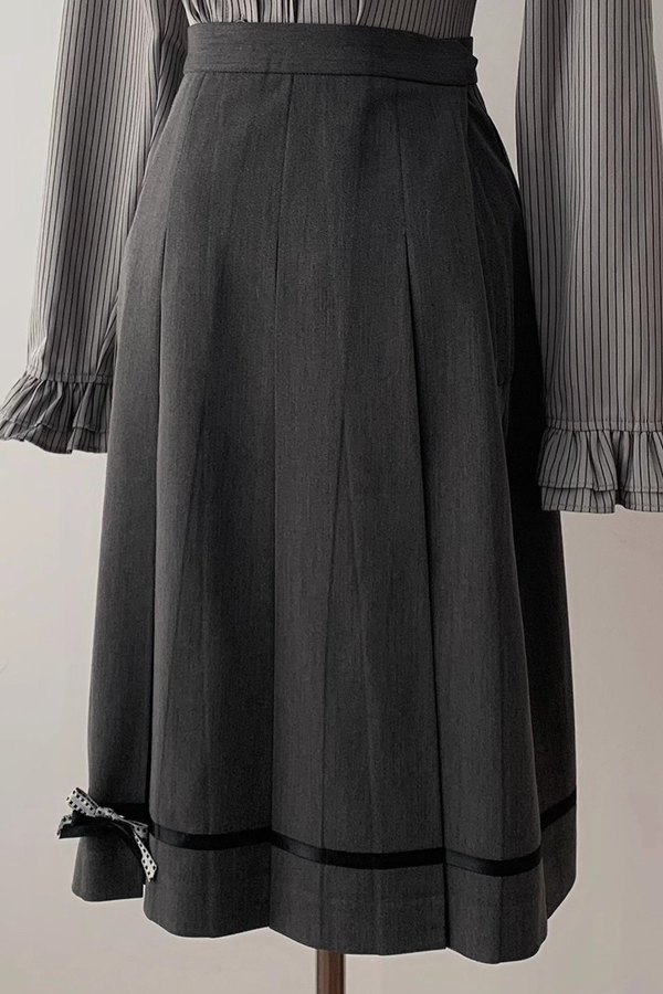 エレガントレトロカレッジジャケット+シャツ+スカート+ブローチ