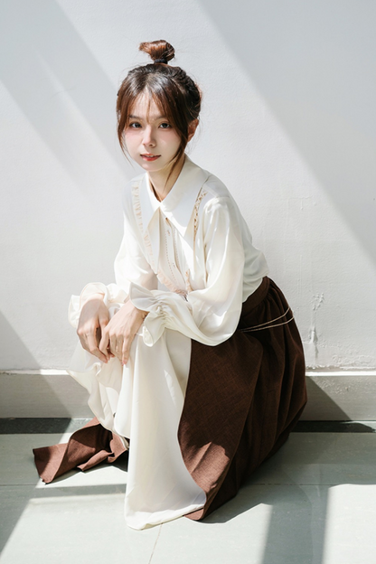 エレガントシャツ+イレギュラースカート