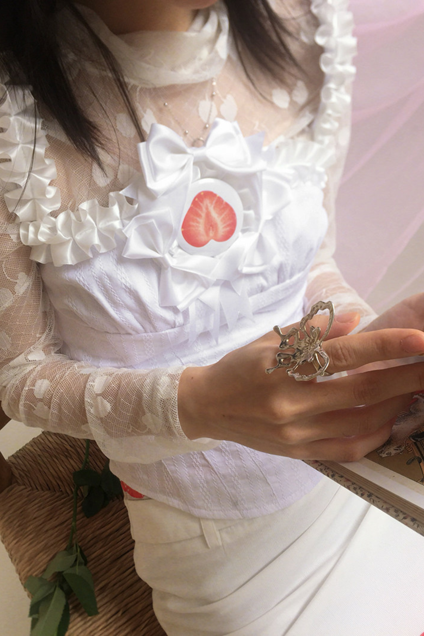 Polka Dot Strawberry Camisole Top