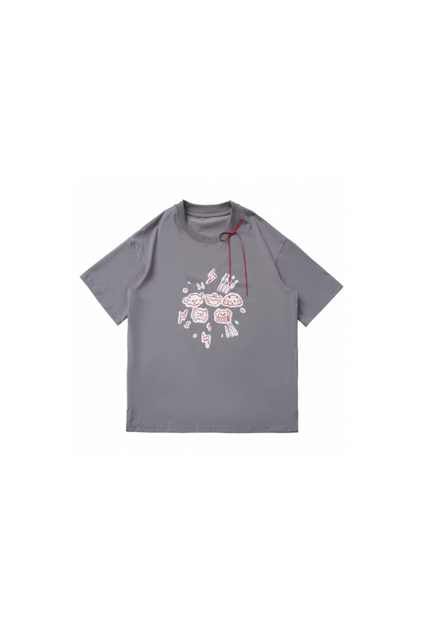 Graffiti T-shirt + Big Swing Check Skirt