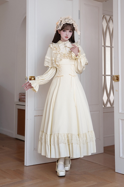 Elegant Dress + Shawl + Ribbon + Headdress