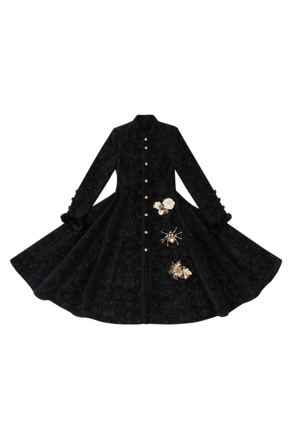 Classic dark long coat + cape