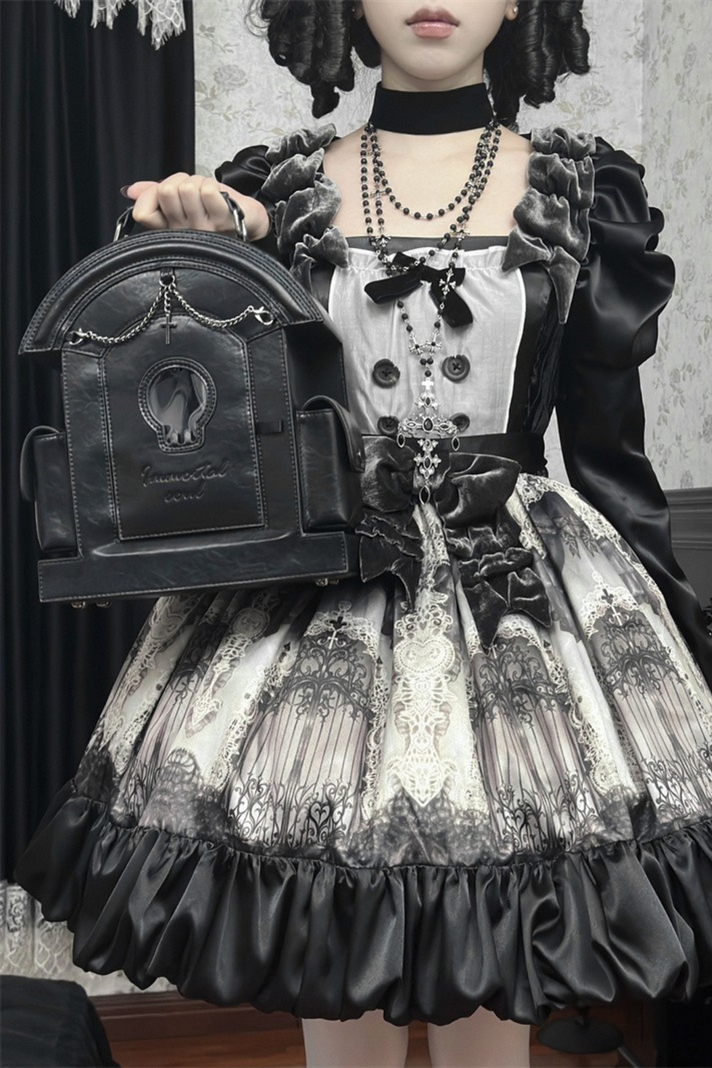 ゴシックペインロリータスカルバッグ