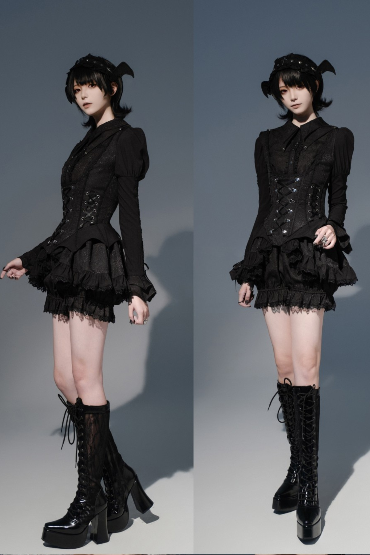 [Deadline for reservations: November 19] Camilla Spider Web Bat Gothic Dark Series Dress Full Set + Setup Full Set