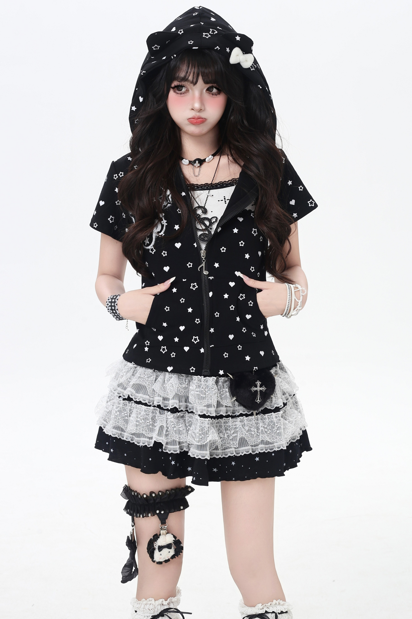 地雷レーススカート