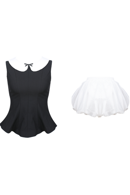 Sweet Old Doll Color Top + Tutu Skirt