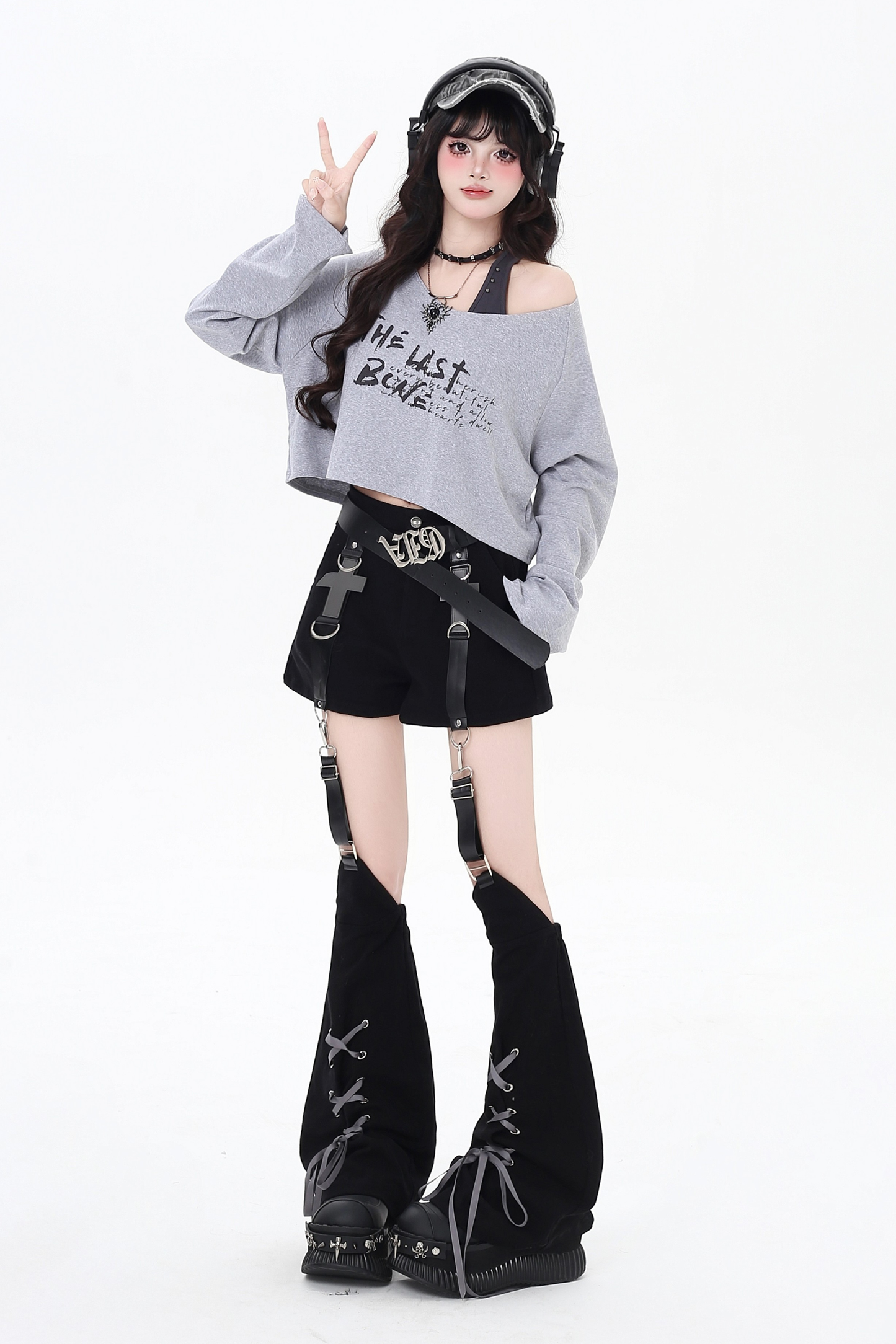 オフショルダークールツーピーストップス