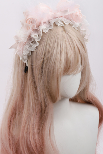Milk Pink Lace Headband