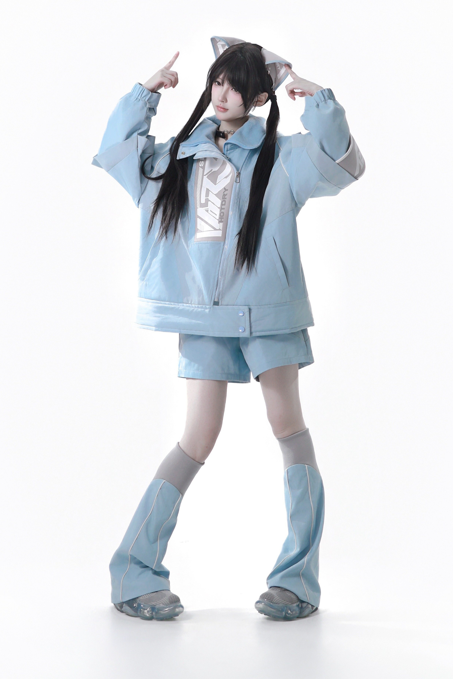 Cyber Loose Jacket + Pants + Leg Warmers + Cat Ear Headband