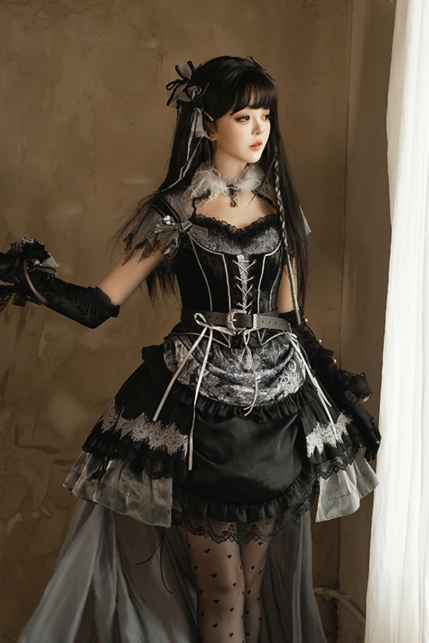 Dark Knight Rose Gothic Dark Cross Elegant Crachely Love Lolita Dress
