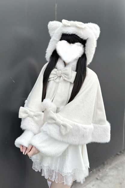 猫耳スノーケープ