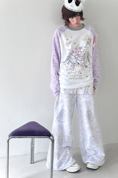 エンジェルホワイトスウェットパンツ