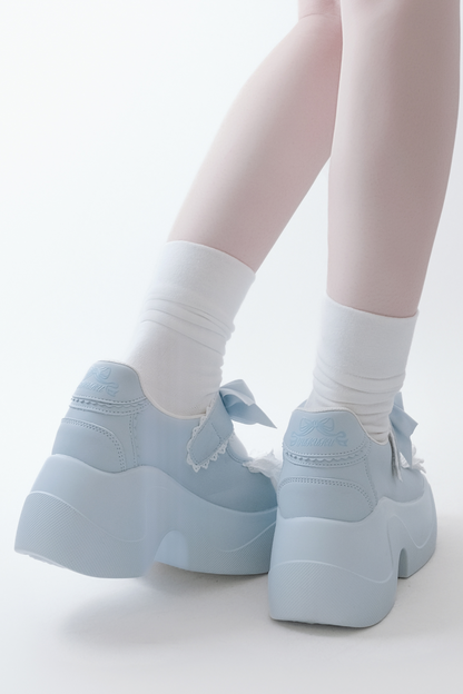 Girly Lace Ribbon Sneakers