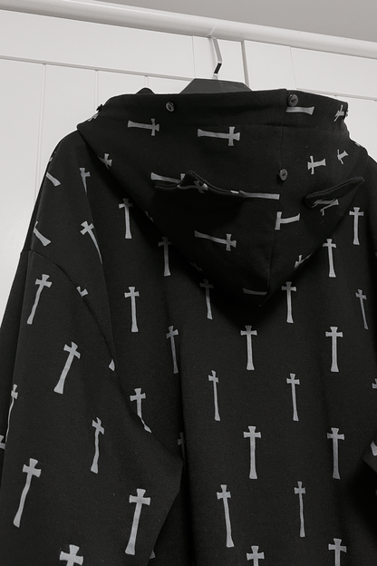 クロスファーフードパーカー